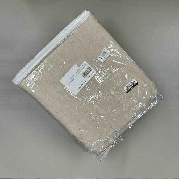 Pottery Barn European Flax Linen Cotton Duvet Cover Full Queen Oatmeal Tan NEW - Picture 4 of 5